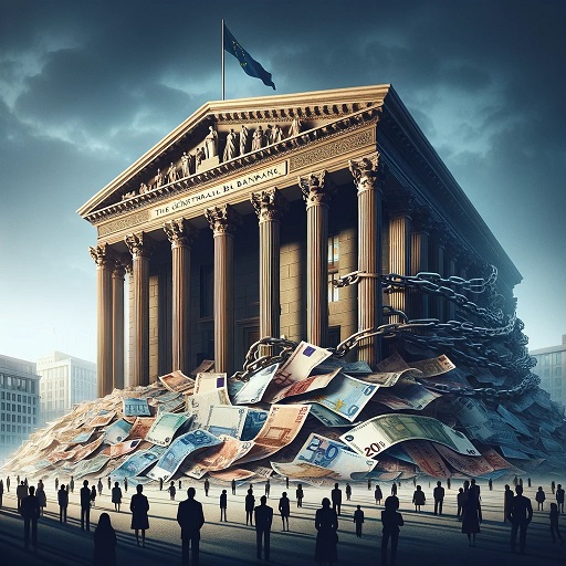 A conceptual image illustrating Central Bank and National Debt